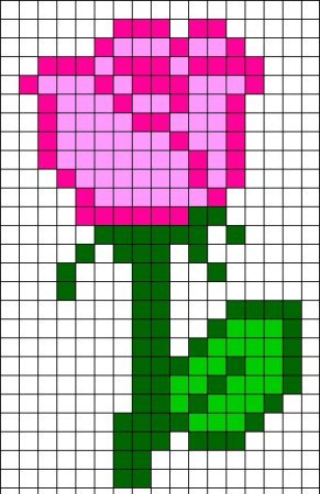 Рисование по клеточкам цветы