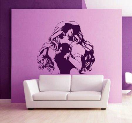 Трафарет для стен аниме