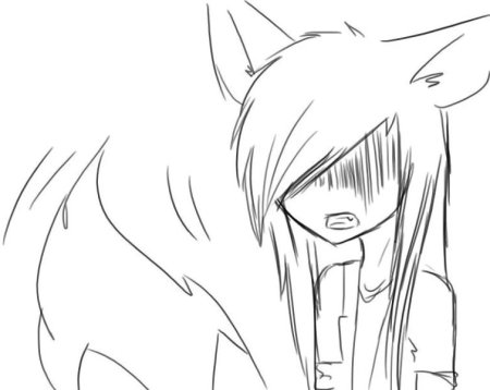 Аниме девочки с ушками для срисовки