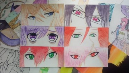 Аниме цветными карандашами для срисовки