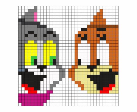 Рисунки по клеточкам персонажи