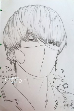 БТС карандашом аниме