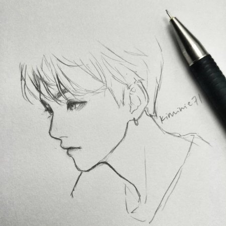 БТС скетчи anime