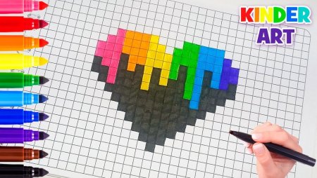 Рисунки по клеточкам фломастерами маленькие
