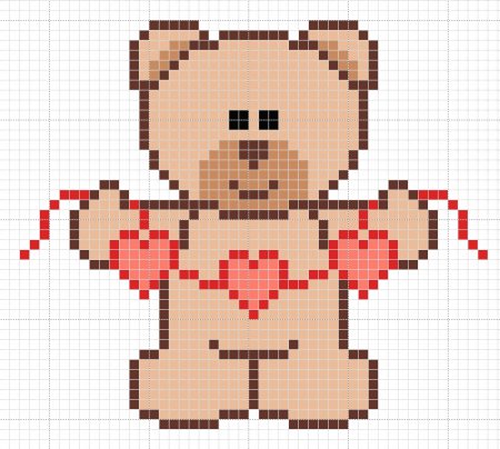 Мишка по клеткам