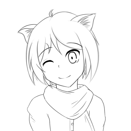Аниме лицо карандашом