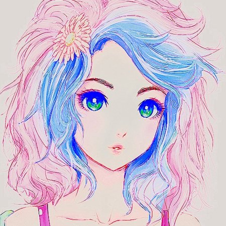 Аниме с разноцветными волосами