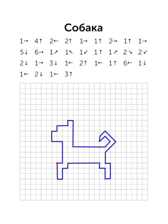 Рисование по клеточкам по стрелочкам