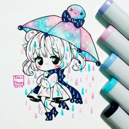 Милые рисунки для срисовки маркерами