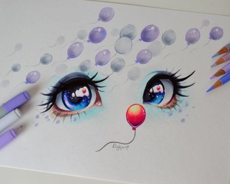 Милые девочки фломастерами