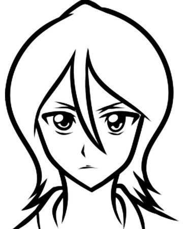 Рукия Кучики раскраска