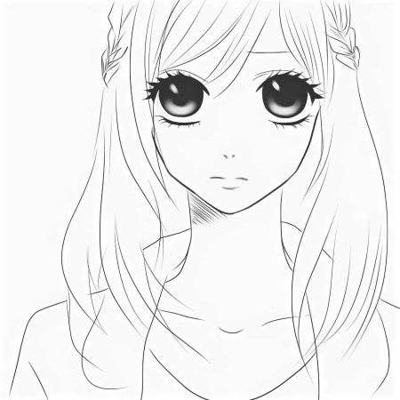 Раскраски в стиле аниме для девочек