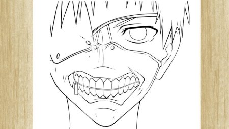 Канеки Кен для срисовки