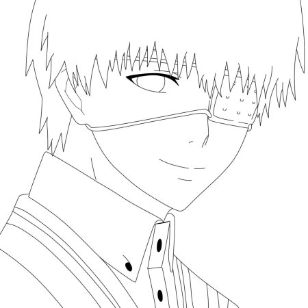 Канеки Кен раскраска