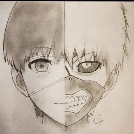 Канеки Кен рисовка