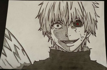 Канеки Кен рисунок легкий