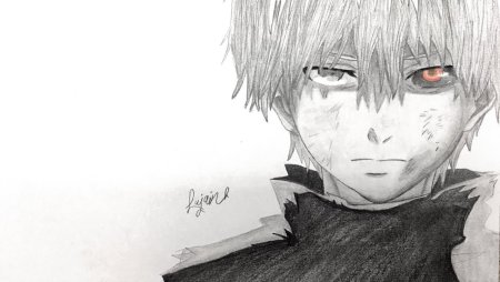 Токийский гуль Канеки Кен раскраска