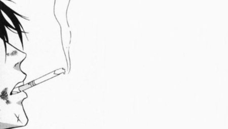 Аниме рот с сигаретой