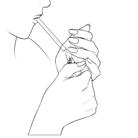 Рисунки для срисовки девушка с сигаретой