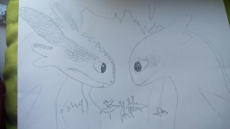 Дракон Беззубик и рисунок акварелью для начинающих