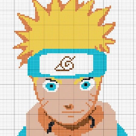 Рисование по клеткам Наруто