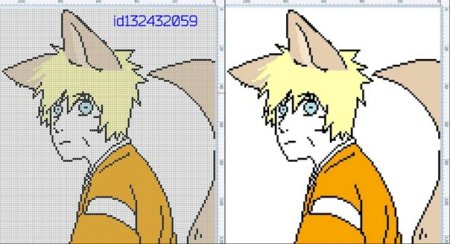 Рисунки по клеточкам Наруто