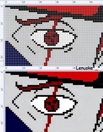 Наруто схемы и рисунки по клеточкам