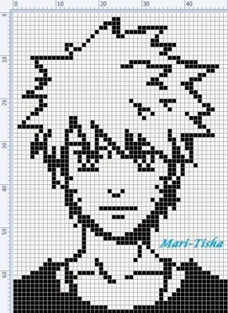 Рисование по клеткам Наруто