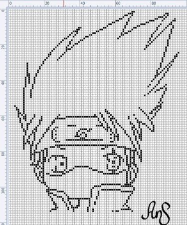 Наруто схемы и рисунки по клеточкам