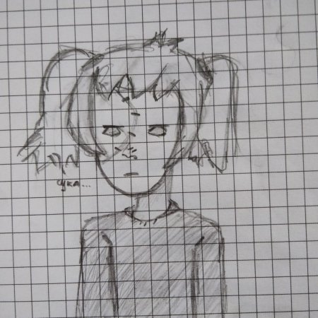 Рисунки в скетчбуке в клетку