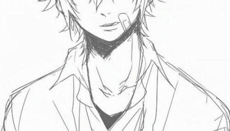 Аниме парни психи карандашом