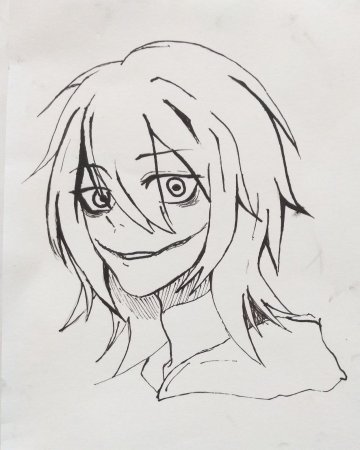 Скетчи крипипаста Джефф аниме