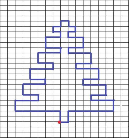 Графический диктант елка для дошкольников 6-7