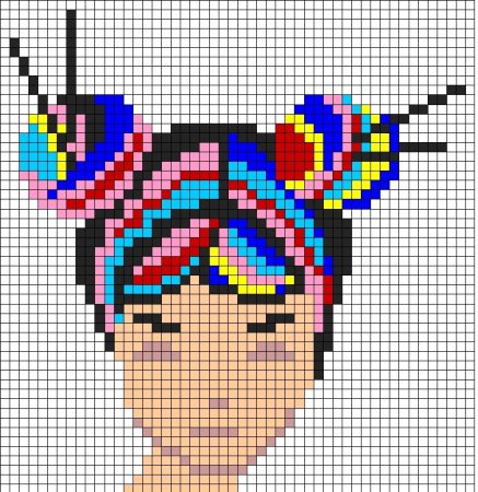 Рисунки по клеточкам девочки