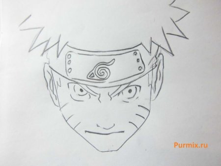 Наруто рисунок карандашом легко