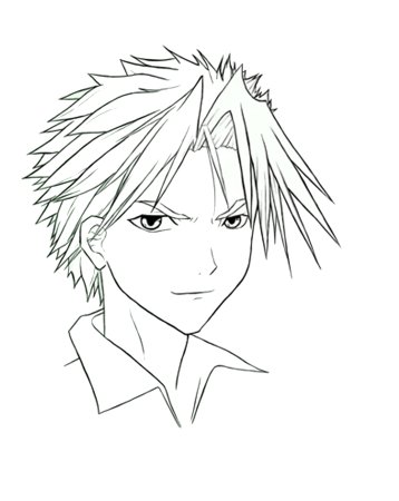Легкие рисунки аниме мальчиков