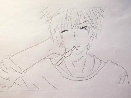 Рисунки для срисовки аниме парни легкие