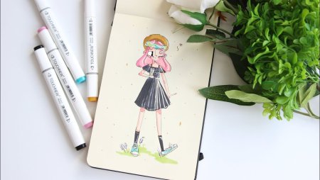 Аниме глаза фломастером