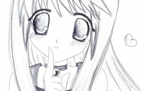 Рисунки для срисовки аниме легкие