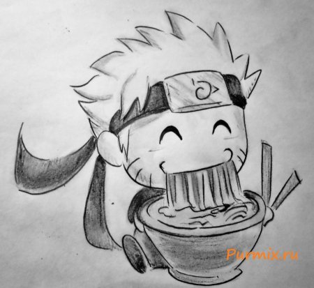Как нарисовать Наруто Чиби