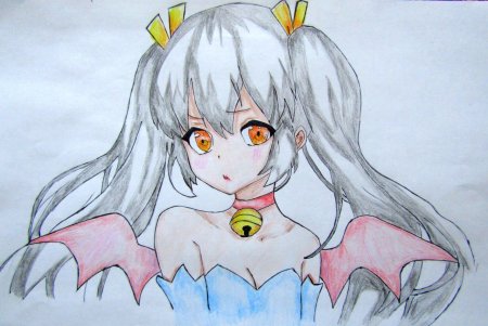 Девочка с длинными волосами рисунок