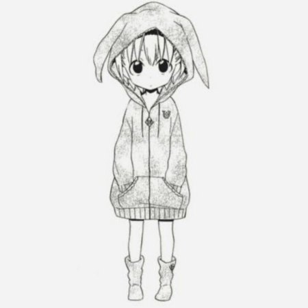 Милые девочки карандашом в полный рост