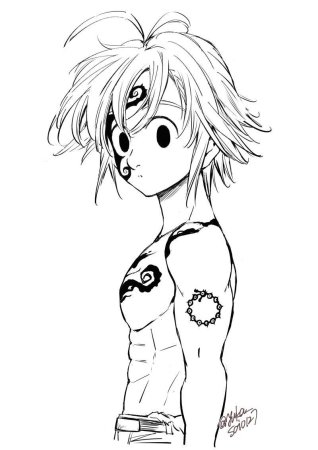 Семь смертных грехов Элизабет раскраска