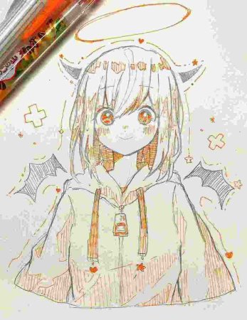 Легкие анимешные рисунки в скетчбук маленькие