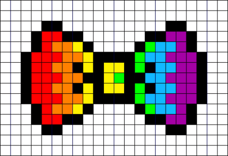 Радужные узоры по клеточкам