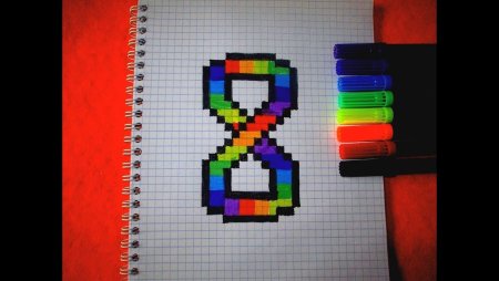 Рисунки по клеточкам цветные