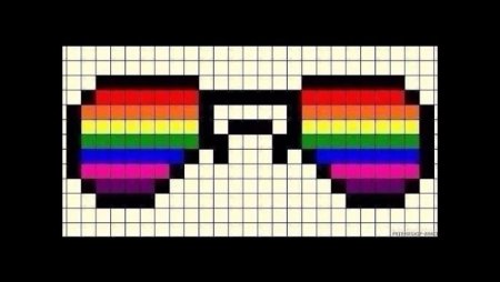 Раинбов кет пиксель арт