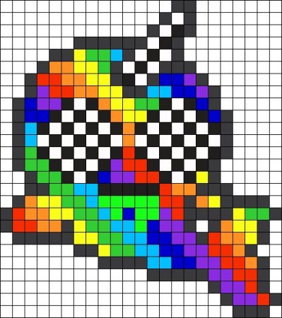 Рисунки по клеточкам радужные