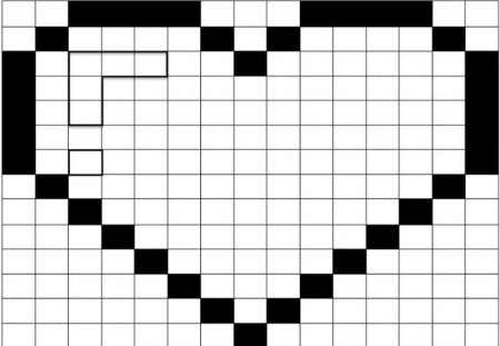 Рисунки по клеткам чб