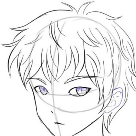 Аниме лицо парня